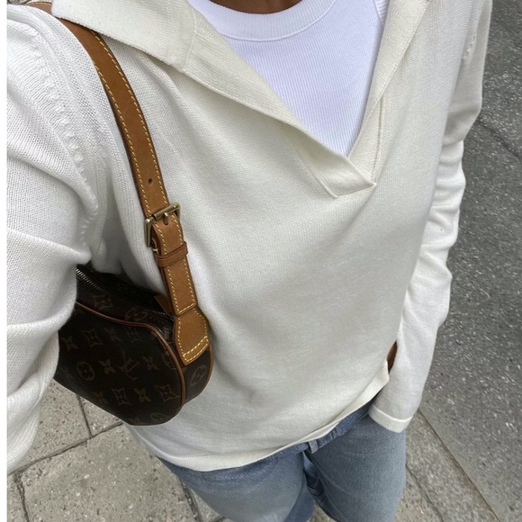 Djerf Avenue Sweaters - Djerf Avenue Getaway Top in Cream Long Sleeve Size XL